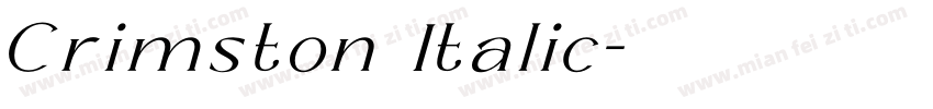 Crimston Italic字体转换